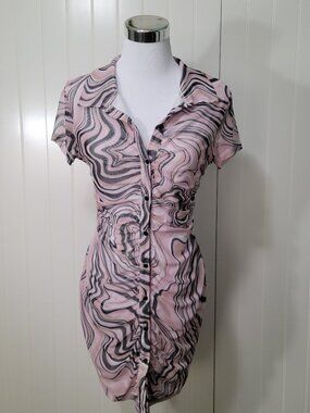 Y2K Vtg Rave Festival 90s 60s Grunge Retro Mod Indie Sleaze Bodycon Mini Dress